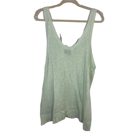 Cheap Monday Light Green Knit Sleeveless Tank Blouse Tunic Size Medium - Picture 8 of 8
